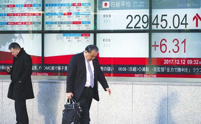 Shares flat, Fed hike expectations underpin dollar
