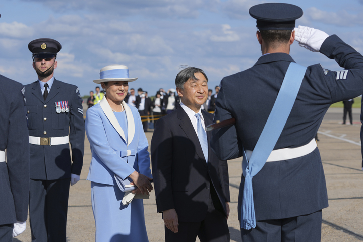Emperor Naruhito of Japan begins UK visit with nostalgic return to the Thames Barrier